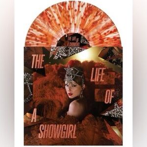Life of a Showgirl Tiny Bubbles Champagne Red Lipstick & Lace Transparent Vinyl